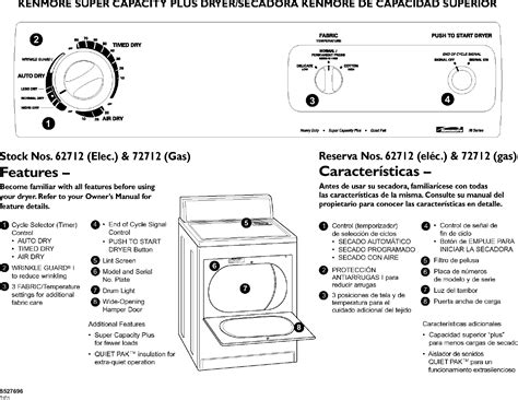 kenmore dryer user guide PDF