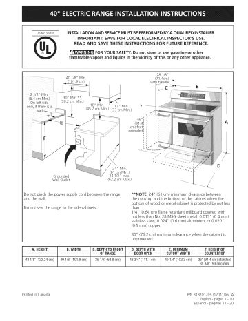 kenmore electric range installation instructions Reader