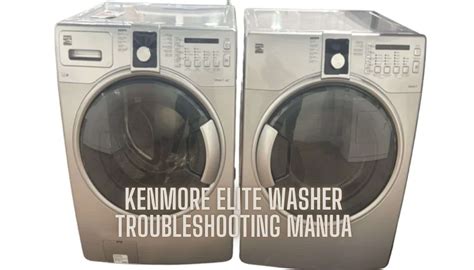 kenmore elite washer troubleshooting guide Doc