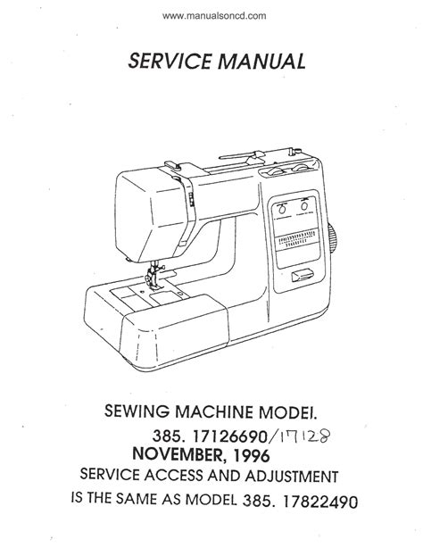 kenmore model 385 manual PDF