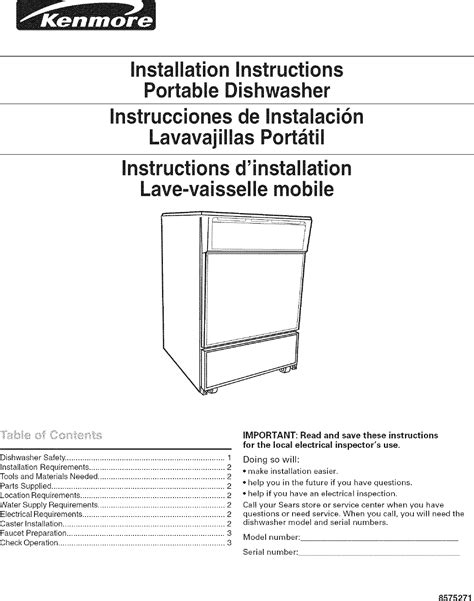 kenmore portable dishwasher instructions Ebook Epub