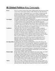 key concept global politics
