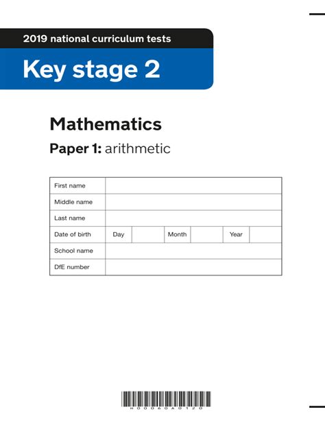 key stage 2 maths exam paper Doc