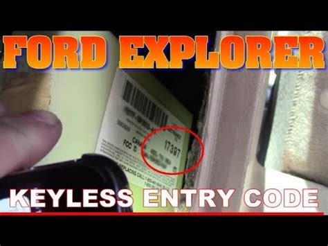 keyless entry code 2005 ford explorer Doc