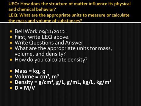 kg/m³ vs g/cm³: Understanding Mass Density Units