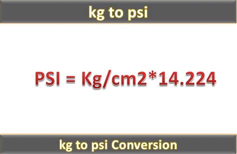 kg/m to psi