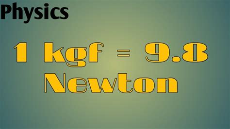 kgf to newton converter