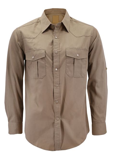 khaki button up shirt