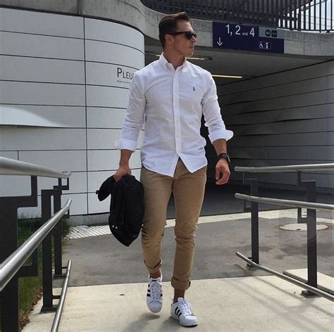 khakis white shirt