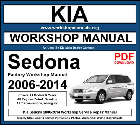 kia sedona repair manual pdf Reader