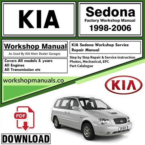 kia sedona workshop users manual 2002 Ebook Epub