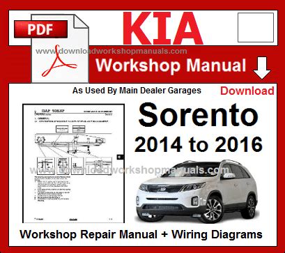 kia sorento repair manual downloads PDF