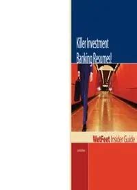 killer investment banking resumes 2nd edition wetfeet insider guide Kindle Editon