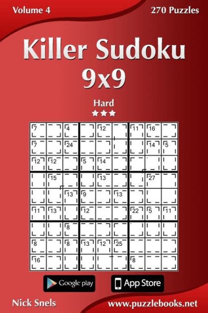 killer sudoku 9x9 hard volume 4 270 puzzles Kindle Editon