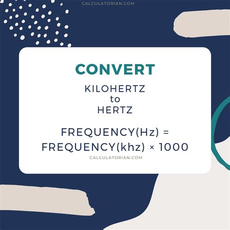 kilohertz to hertz conversion