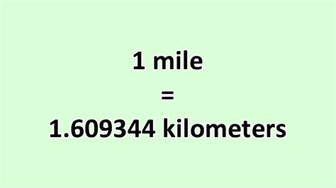 kilometer equals how many miles