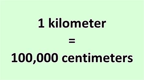 kilometer in centimeter