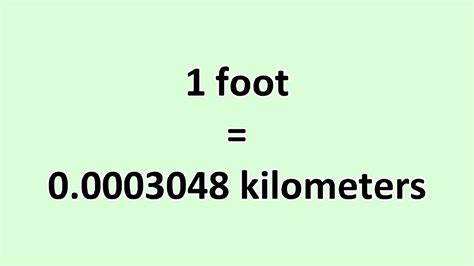 kilometers in feet