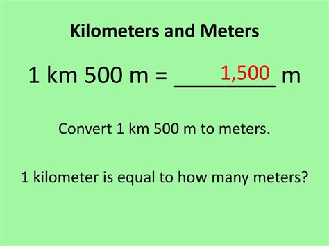 kilometers in meters