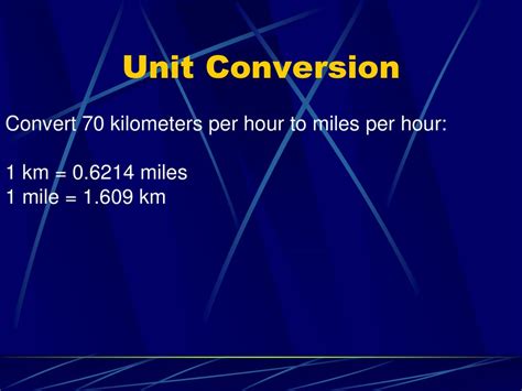 kilometers per mile to miles per hour