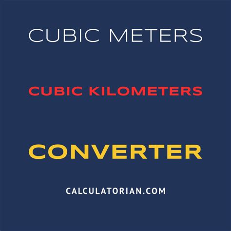 kilometers to cubic meters