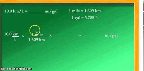 kilometers to liters