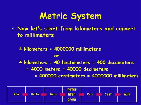 kilometers to milimeters