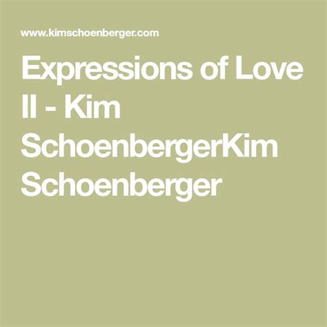 kim schoenberger expressions of love Kindle Editon