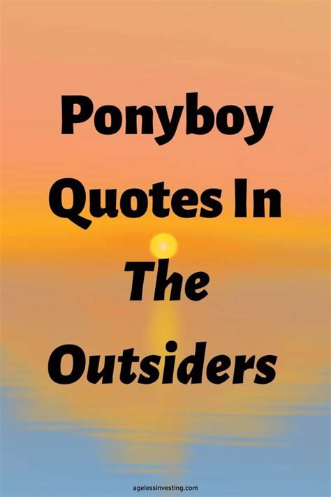 kindness for ponyboy in the outsiders and what page