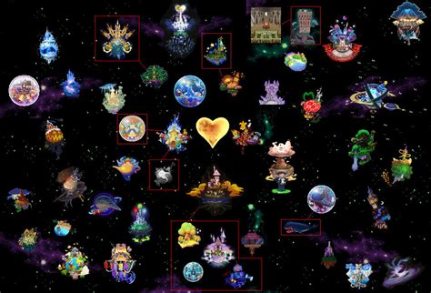 kingdom hearts map of worlds