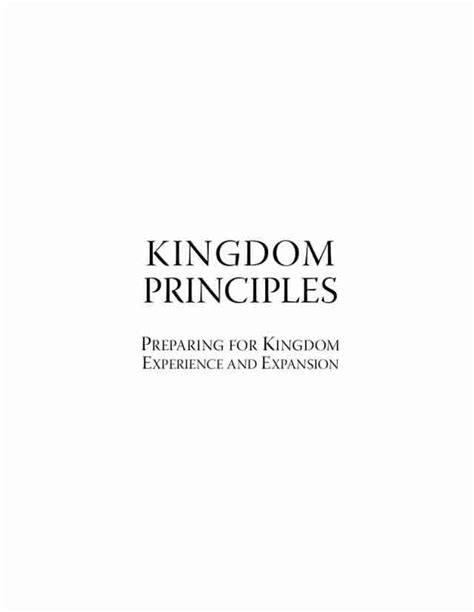 kingdom principles preparing experience expansion PDF