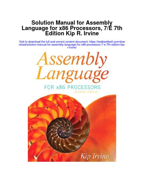 kip irvine assembly language solution manual Kindle Editon