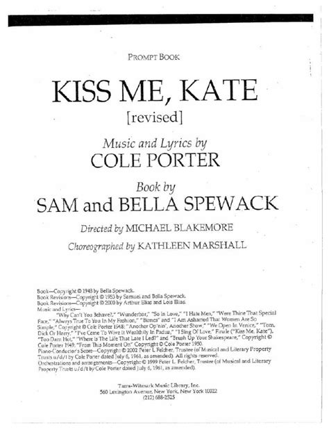 kiss me kate script Ebook Reader