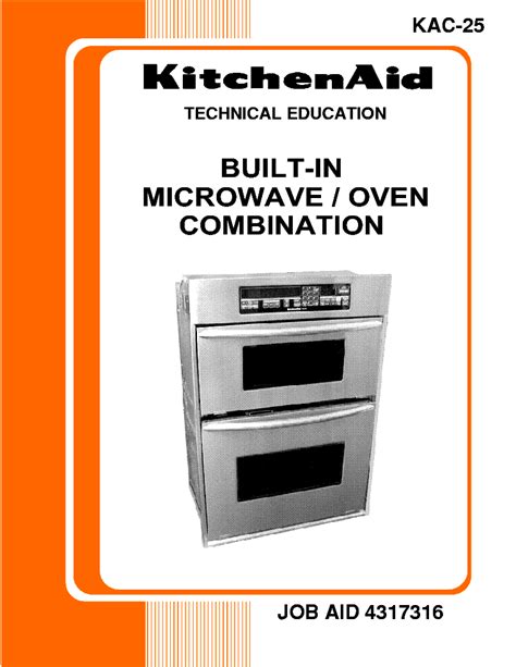 kitchenaid kac 25 built in microwave part no 4317316 service manual user guide Reader