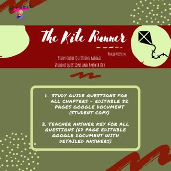 kite runner teacher copy study guide Reader