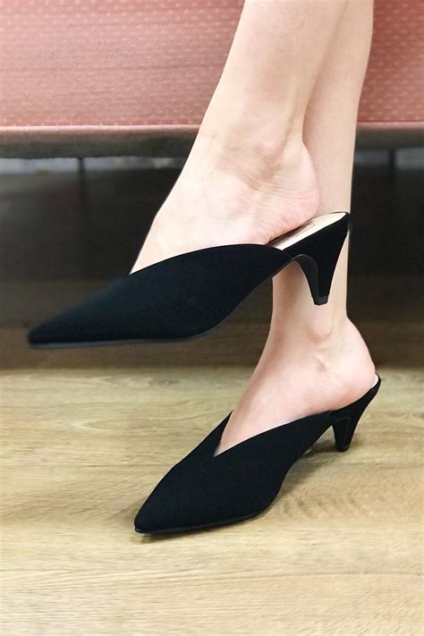 kitten heel mules shoes