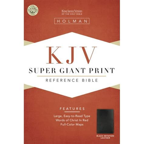 kjv super giant print reference bible black simulated leather king james version PDF