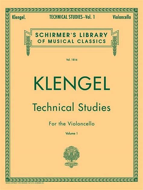 klengel technical studies vol 1 violoncello Kindle Editon