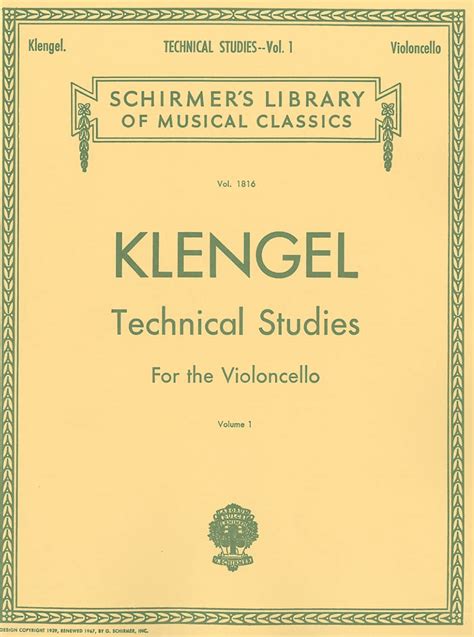 klengel technical studies vol 1 violoncello Kindle Editon