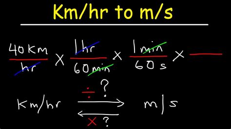 km/hr to km/s