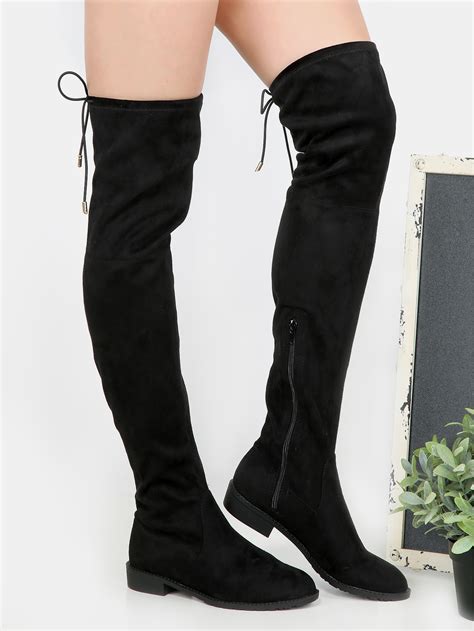 knee high boots no heel