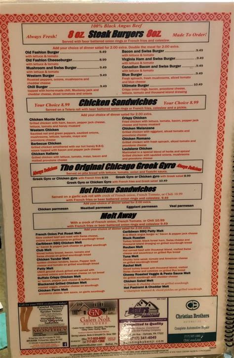 knight and day diner menu