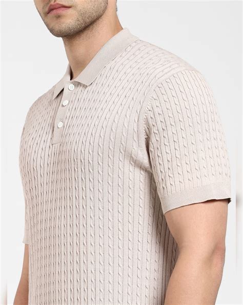 knit polo t shirt