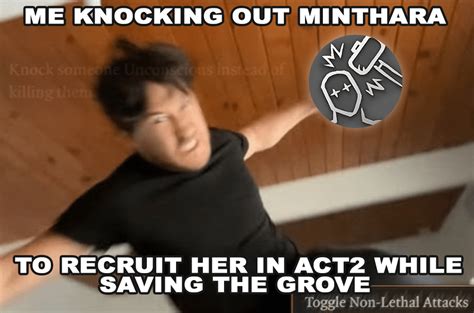 knocking out minthara