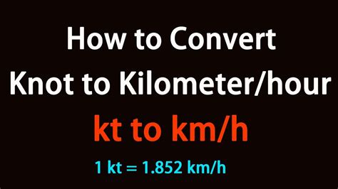 knot to km/h