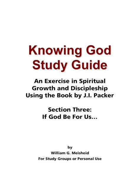 knowing god study guide knowing god study guide Epub