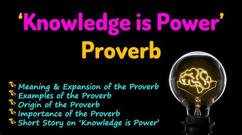 knowledge is power proverb expansion