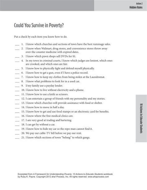 knowledge of the hidden rules of social class quiz Reader