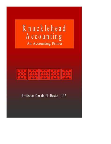knucklehead accounting an accounting primer Doc