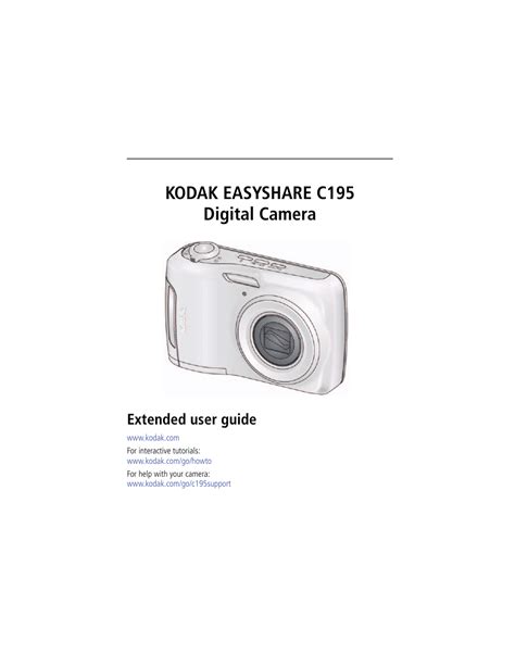 kodak easyshare c195 digital camera manual Epub